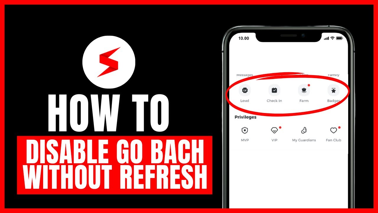 How to disable go back without refresh on soul app
