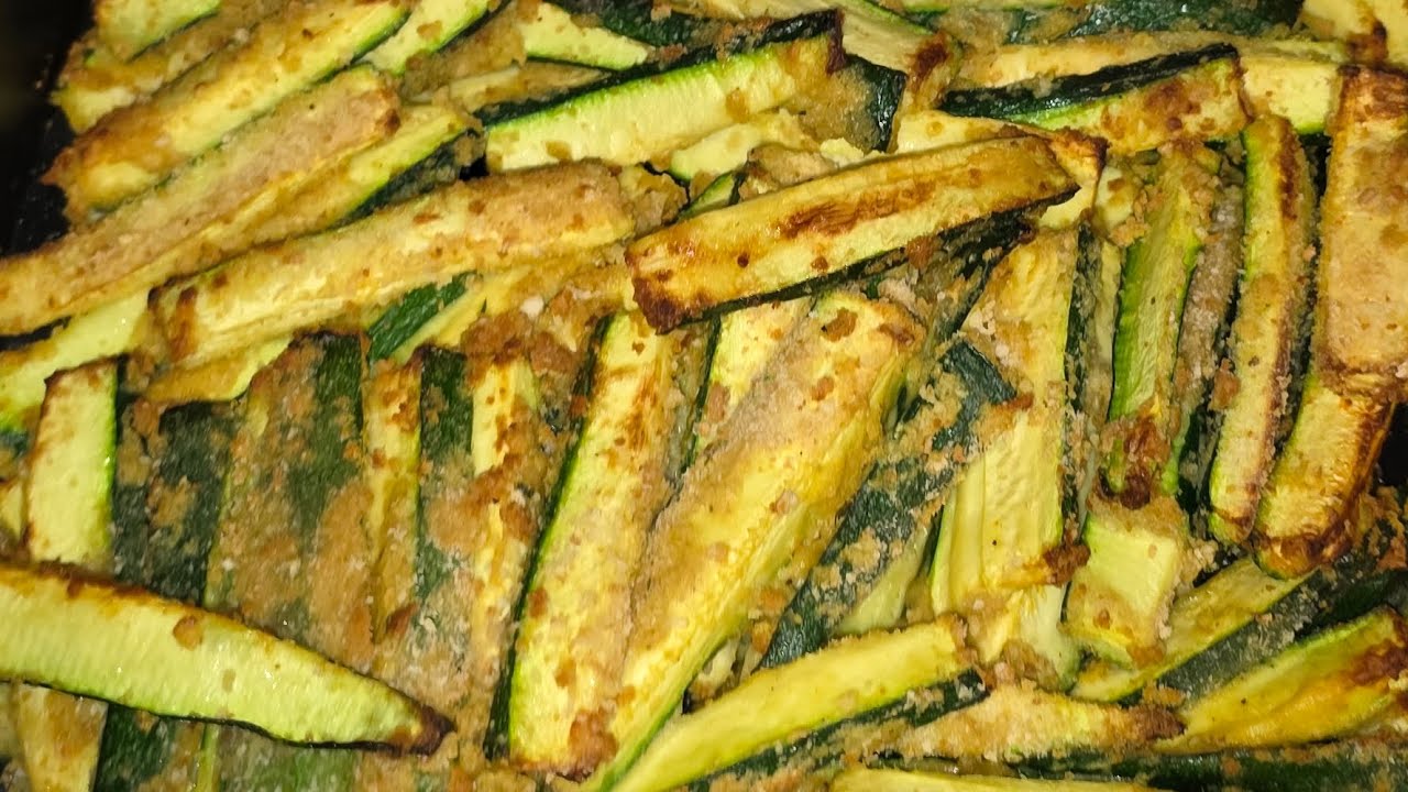 Bastoncini di zucchine croccanti in friggitrice ad aria - YouTube