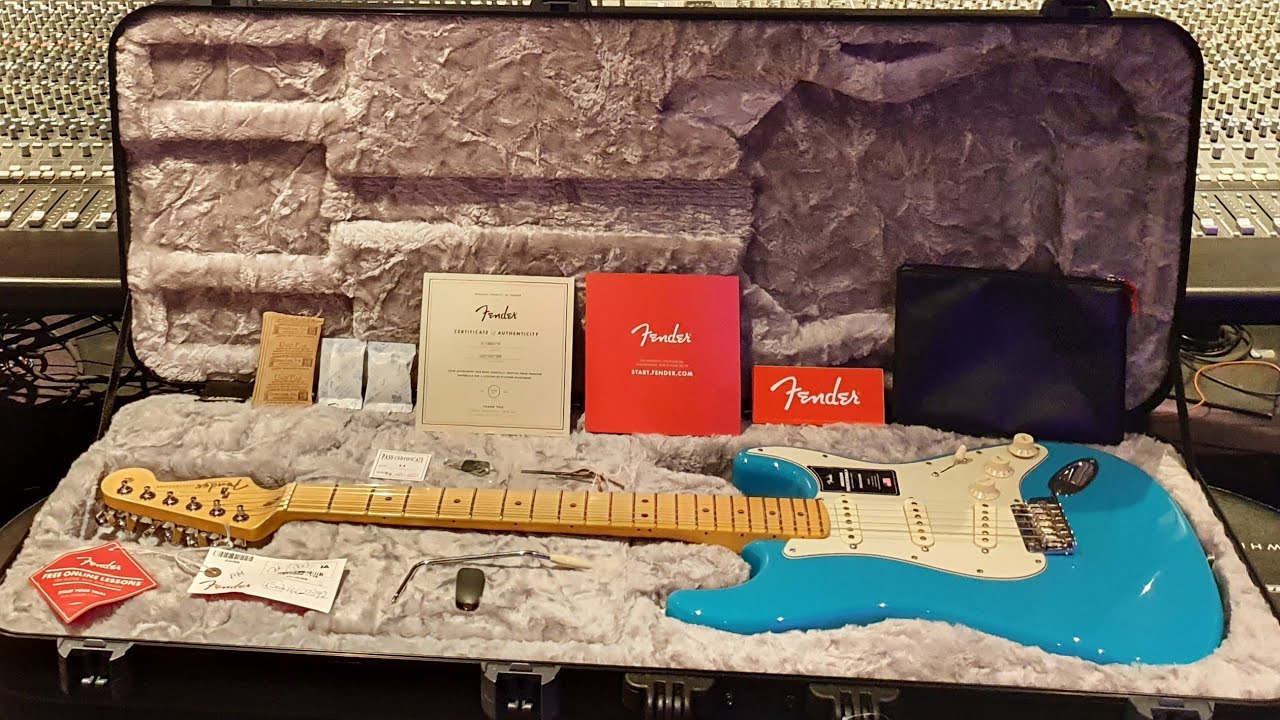 Fender Miami Blue American Professional II Stratocaster Guitar 
