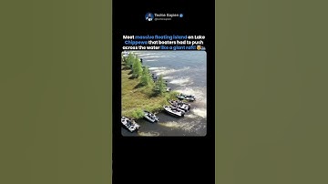 Boaters Move a Giant Floating Island Across Lake Chippewa! 🤯🌲