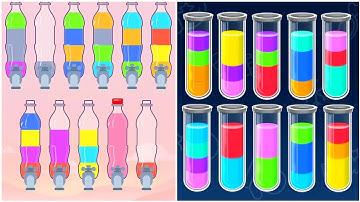 Sort Colour Puzzle 3D Gameplay 14 , Android Games Gameplay ios Walkthrough Simulator Think Brain