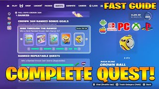 How To COMPLETE ALL CROWN JAM RANKED BONUS GOALS QUESTS in Fortnite! (Free Crown Jam Ranked Quests) screenshot 5