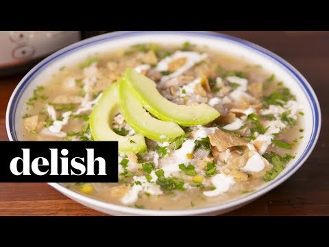 Crock-Pot Salsa Verde Chicken Soup | Delish