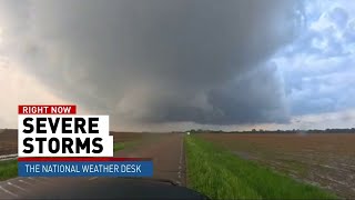 A severe weather outbreak is possible today in the Plains states and parts of the Midwest.