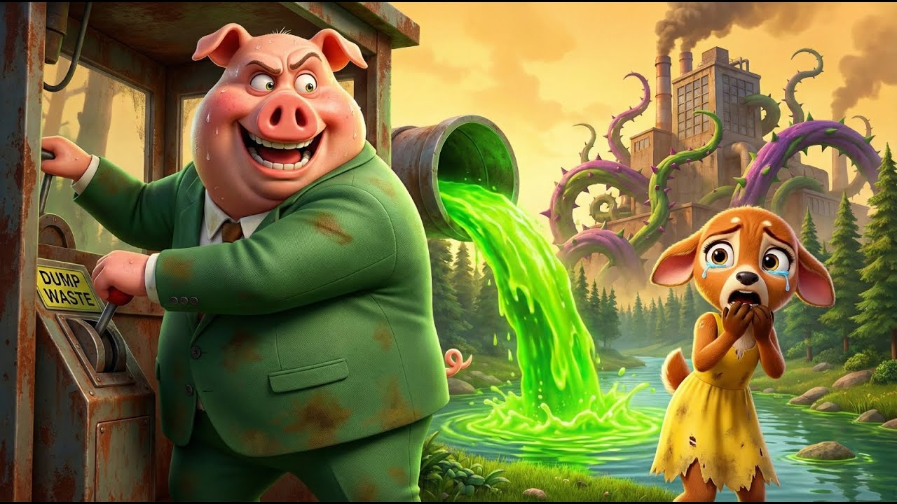 Greedy Factory owner DUMPS Waste, But Plants ATE Factory!