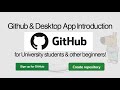Github + Desktop app intro for Uni students and other beginners