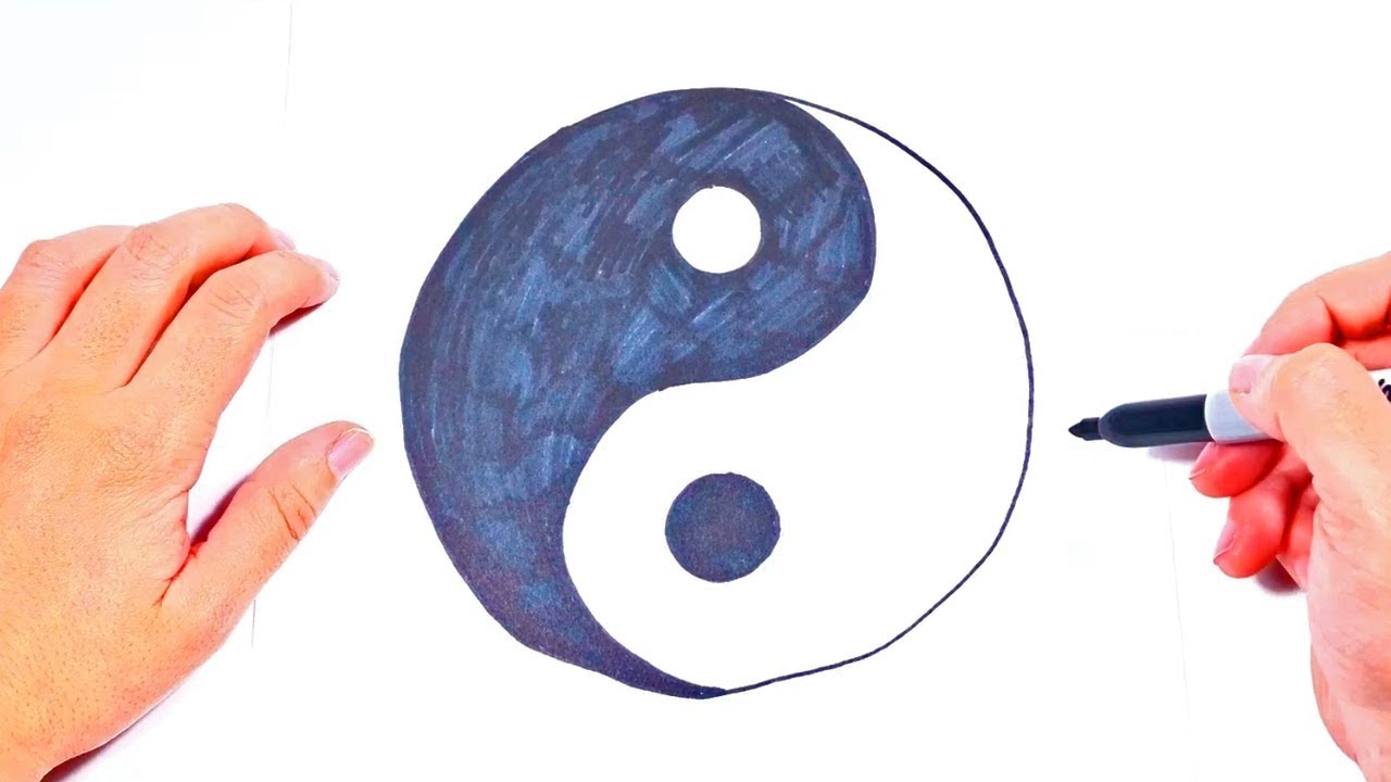 Cómo dibujar elSimbolo de Ying Yang | Dibujos Fáciles - thptnganamst.edu.vn