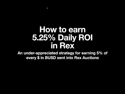 How to get more than 5% daily ROI in Rex