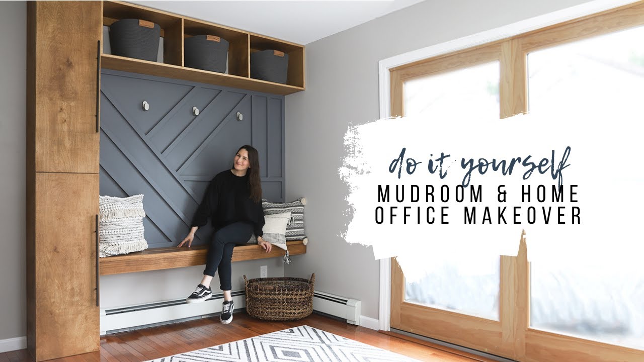 DIY Mudroom & Home Office Makeover! - DIY Huntress