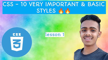CSS - Lesson 1 important  Basic styles - css lesson 1: inline styles full course
