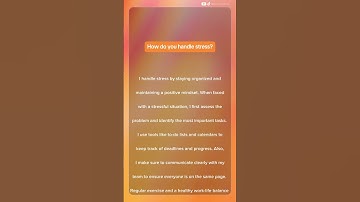 How do you handle stress? Get the best answers to shine in your next interview! #job #interview