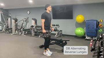 DB Alternating Reverse Lunges