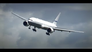 Boeing 777 Last Minute Turn on Approach! Landing at Le Bourget Airport
