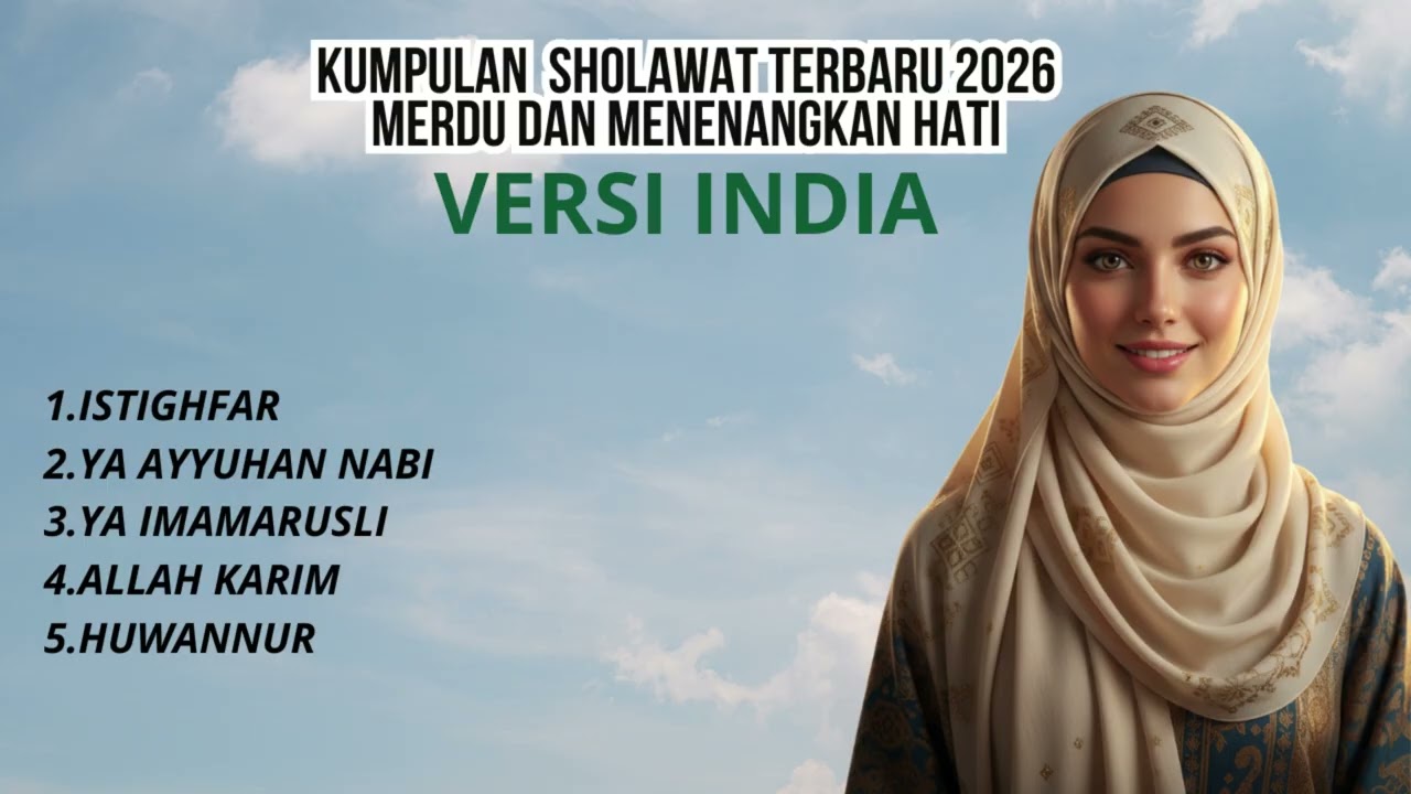Kumpulan Sholawat Versi Musik India | Istighfar, Ya Ayyuhan Nabi, Ya Imamarus, Allah Karim, Huwannur