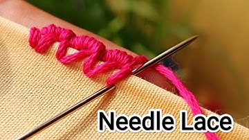 No 14 || Lace Embroidery || Edging Stitch || Needle lace || Randa Embroidery|| @RadhaRaniHandwork