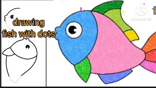 #Drawing fish using dots # easy drawing of fish #step by step easy fish drawing