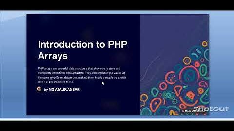 PHP array |  array in PHP theory part| full details about php array