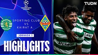 HIGHLIGHTS - Sporting Club vs Kairat Almaty | UEFA Champions League - Jornada 1 2025-26 | TUDN