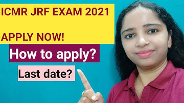 How to apply for ICMR JRF 2021 exam?