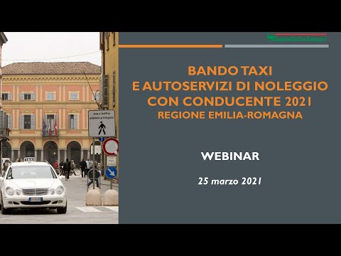 Bando taxi e NCC: webinar del 25 marzo 2021