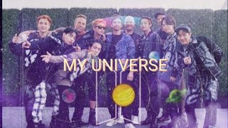 My universe by bts and coldplay whatsapp status lyrical video 💜