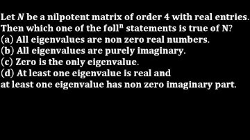 eigenvalues and eigenvectors of the matrix du bhu cmi tifr iit jam mathematics 2010 linear algebra