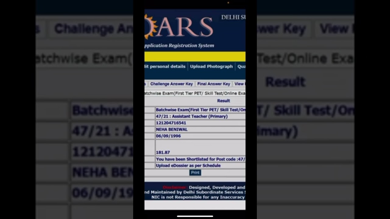 Dsssb prt result 2022 | Dsssb prt 47/21 highest score 