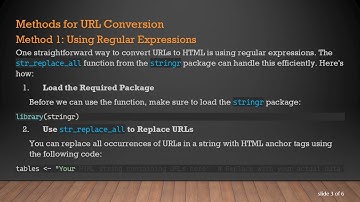 Converting String URLs to HTML in R