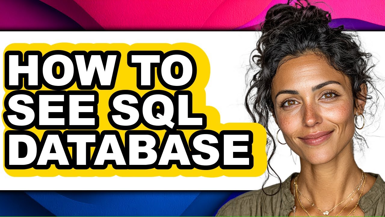 How to See Sql Database (easy Method) - YouTube
