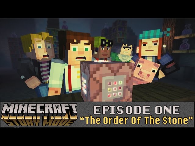 Lets Play Minecraft Story Mode #5- Axel Pees on Who- THE END of Episode  One- The Order of the Stone - video Dailymotion