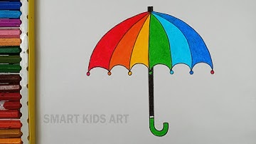 How To Draw Umbrella | Umbrella Drawing | Draw Smart