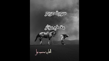 اجمل التلاوات II مقطع مؤثر و تلاوة عطرة من اواخر سورة مريم