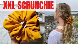 XXL SCRUNCHIE | how to make a double extra large scrunchie | DIY