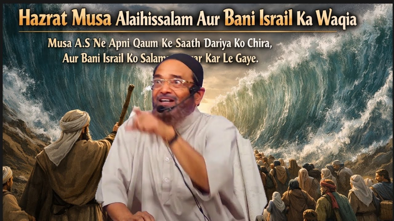 Hazrat Musa A.S ka mo‘jiza, darya bhi rasta ban gaya 🌊✨#HazratMusa #BaniIsrail #SubhanAllah #Islamic