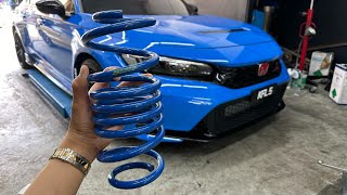 [VLOG]Honda Civic Type R FL5 Install Spoon Progressive Lower Spring #fl5 #civic #typer #jdm