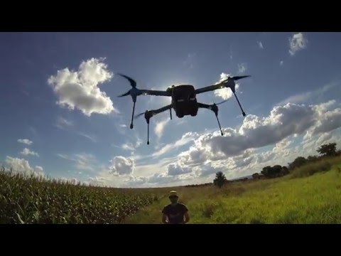 An agricultural drone with a piercing gaze