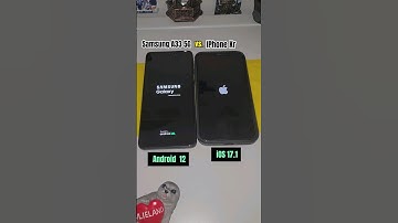 Samsung A33 5G vs. iPhone Xr boot up! Android 12 vs. iOS 17.1 #a335g #iphonexr #ios17 #android12