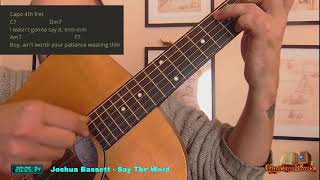 How to play Joshua Bassett - Say The Word no barre