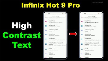 How to Enable High Contrast Text In Infinix Hot 9 Pro