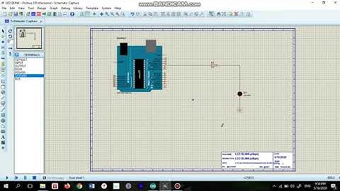 Simulasi LED Blink menggunakan Arduino dan aplikasi Proteus