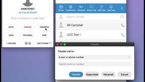 transfer a call on a IB2 softphone