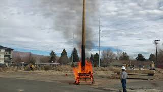 Natural Disaster Protection Plan: Fire Mesh Testing Pole Fire Resistance Test