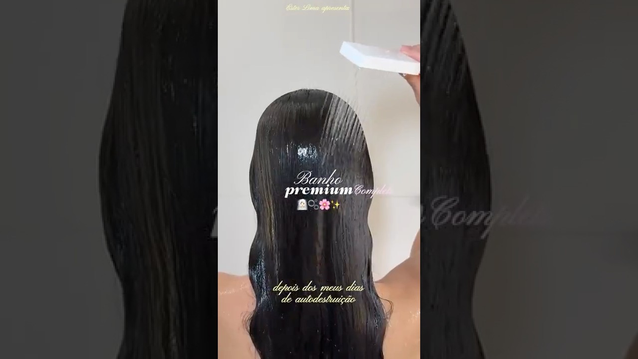 Banho premium 🫧🛁 #cuidadoscomapele #cabelocacheado #vlog