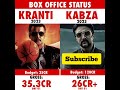 Kranti vs kabza day 1 box office collection kranti kabza dboss kicchasudeep kaatera kannada