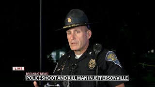 Indiana State Police gives update on officer-involved shooting in Jeffersonville