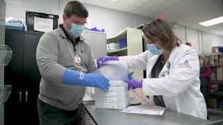 COVID 19 Vaccine Arrival at Prisma Health - raw footage
