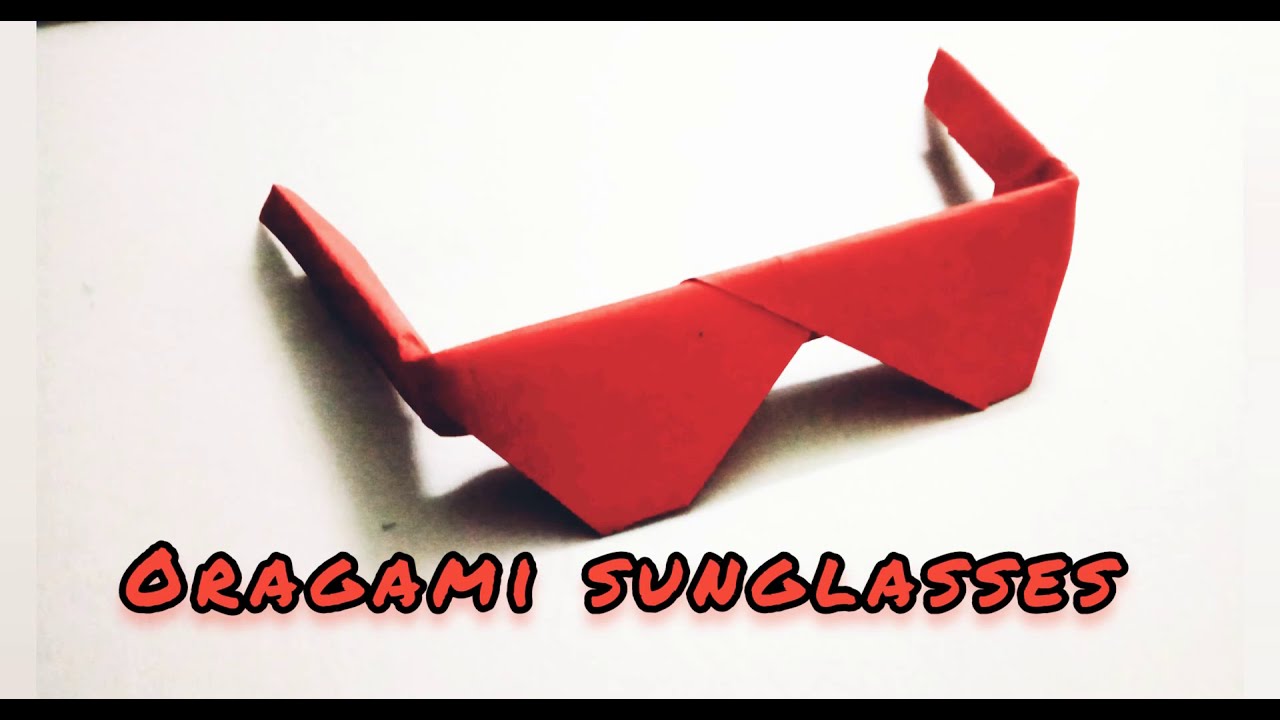 EASY origami sunglasses origami craft paper sunglasses YouTube