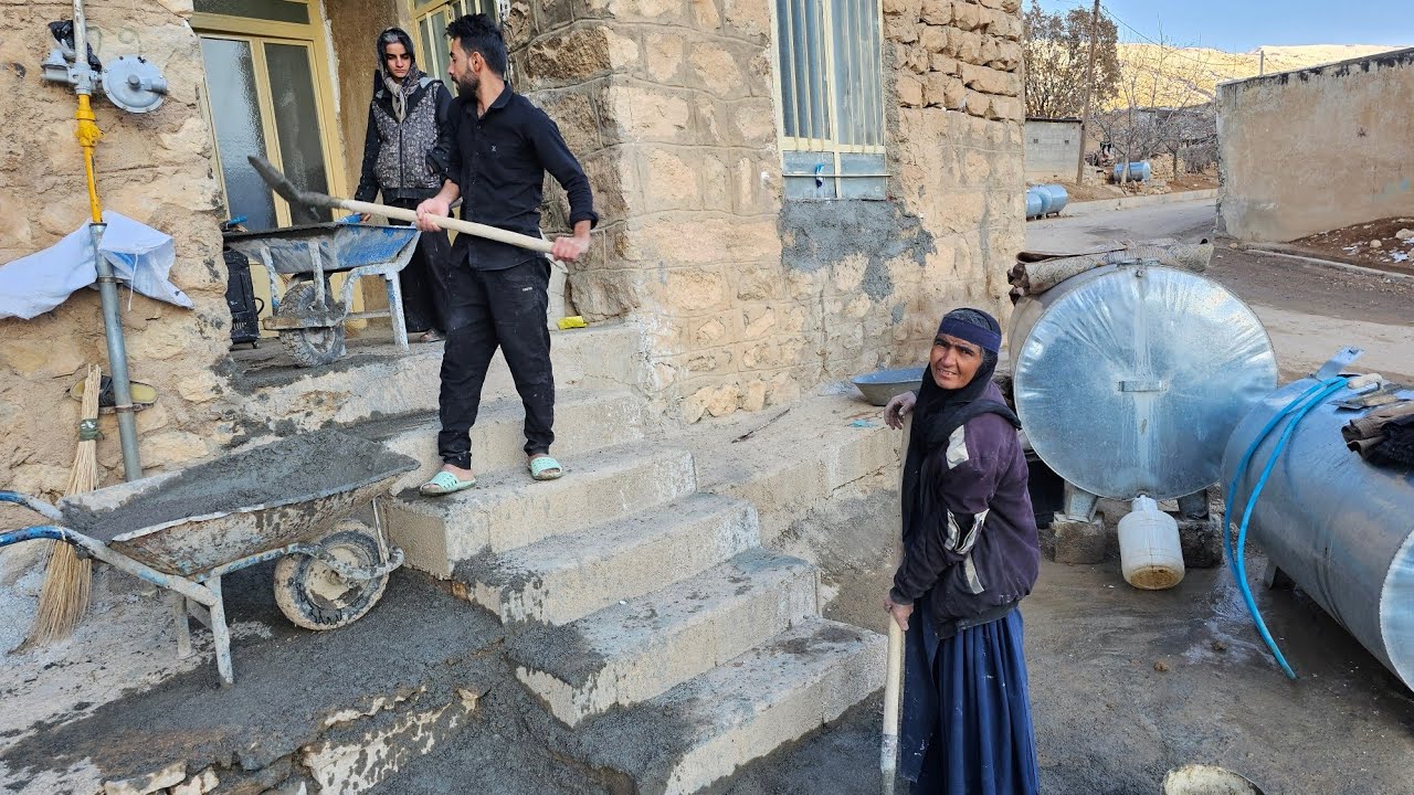 Неожиданная помощь от оператора Хасана; забетонирование комнаты бабушки и Захры.