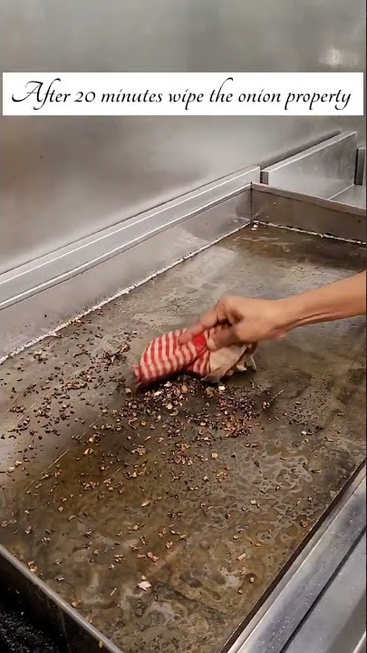 That is how a dosa tawa is  seasoned || For Full video Go And Check My Channel.