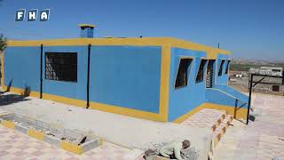 جانب من أعمال مديرية التربية في ترميم مدرسة العمارنة واستكمال بناء مدرسة الشيوخ بريف مدينة جرابلس